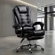 Executive Leather Office Chair with Foldable Footrest - 2