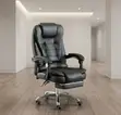 Executive Leather Office Chair with Foldable Footrest - 3