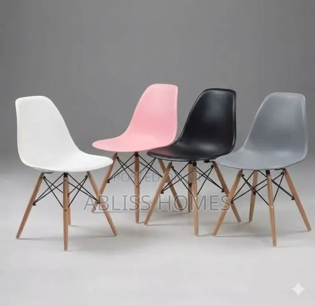 Viti vya Kisasa vya Eames-Style vya Chakula (Seti ya 4) - 1