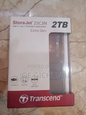 Transcend StoreJet 25C3N 2TB Extra Slim Portable HDD