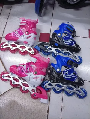 Pink/Blue Adjustable Skating Shoes (Sizes 30-33)