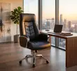 Executive Leather Padded Director Office Chair - 5