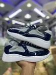 Prada Cup Sneakers - Blue White Leather - 1