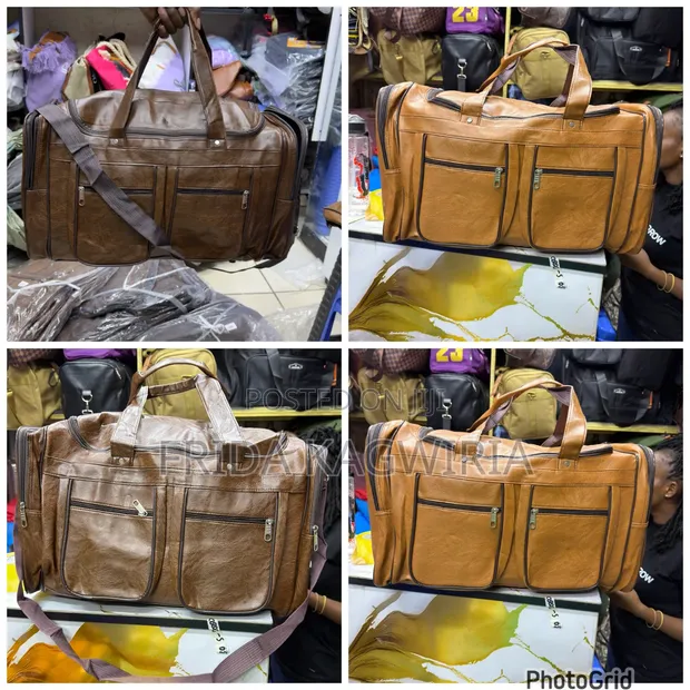 Mkoba Mkubwa wa Kusafiria wa PU Leather Wenye Mifuko Mingi - 1