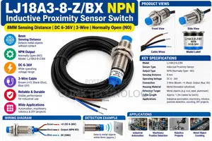 LJ18A3-8-Z/BX 8mm Inductive Proximity Sensor NPN NO