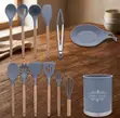 Set ya Vifaa vya Kupikia vya Silicone 13-Piece na Magu handle - 4