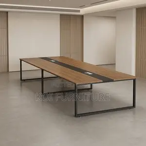 Meza ya Mikutano ya Mtendaji 2400MM na Kebo ya Nguvu