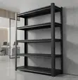 Organization Office Five Tier Rack - Black Steel - 1