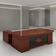 Meza ya Ofisi ya Mtendaji Mahogany 1800mm - 1