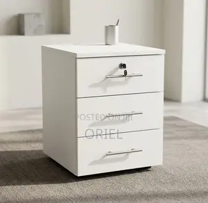 Kabati la Ofisi Nyeupe la Pedestal