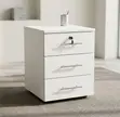 Kabati la Ofisi Nyeupe la Pedestal - 1