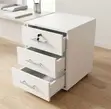 Kabati la Ofisi Nyeupe la Pedestal - 3