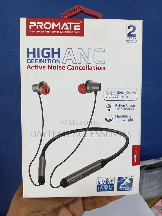 Promate Velcon ANC Wireless Neckband Earphones - 1