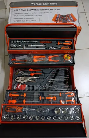85pcs Foldable Mechanical Toolset na Metal Box