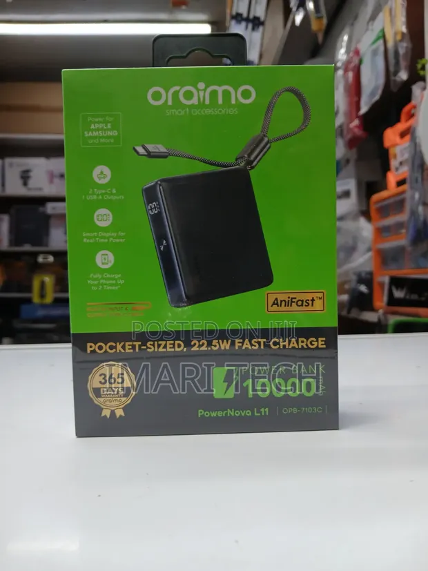 Oraimo PowerNova L11 22.5W 10,000mAh Power Bank - 1