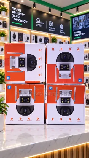 Dual-Lens PTZ Security Camera | Smart Motion Tracking, Two-Way Audio
