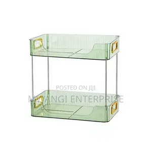 2-Tier Rectangular Countertop Storage Organizer - Green