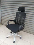 Kiti cha Ofisi cha Ergonomic chenye Mgongo Mrefu wa Mesh - 1