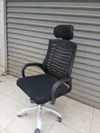 Kiti cha Ofisi cha Ergonomic chenye Mgongo Mrefu wa Mesh - 2