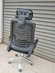 Kiti cha Ofisi cha Msingi wa Metali + Kichwa cha Mesh Nyeusi - 2