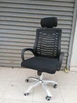 Black Mesh Headrest Office Chair - 2