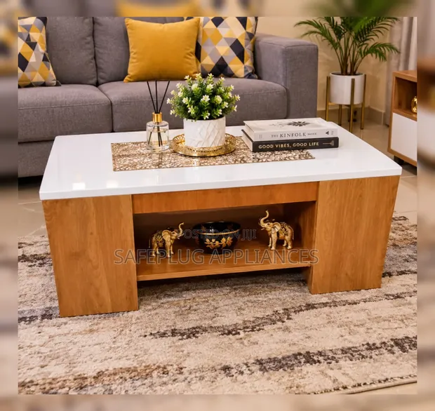 Modern Executive Julz Marble Laminated Coffee Table - 1