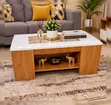 Modern Executive Julz Marble Laminated Coffee Table - 1