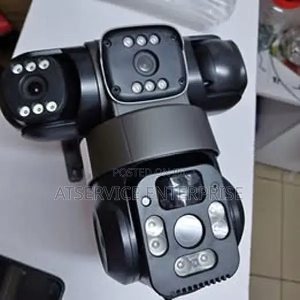 V380 Pro 4G 3-Lens 4K Outdoor Solar CCTV Camera - 1