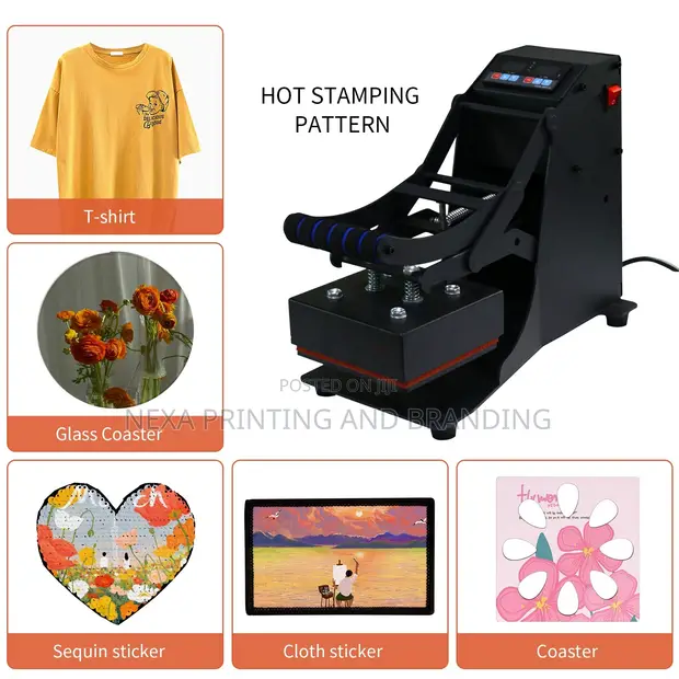15x15cm Semi-Automatic Logo Heat Press Machine - 1