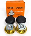 Carpet Castors P-65mm With Rubber Wheels - 1
