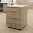 3-Drawer Modern Pedestal Cabinet - 5