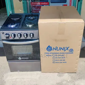 Nunix 50x55 Jiko la Gesi na Umeme na Oven