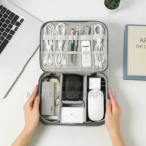 Large Capacity Cable & Electronics Organizer Bag (23x21cm)