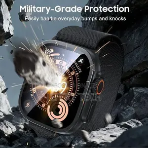 Apple Watch Ultra 49mm Alloy Frame Protector with Tempered Glass