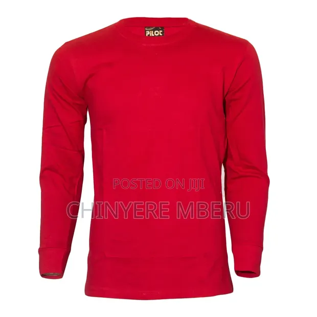 Slim Fit Red Long Sleeve Shirt - 1