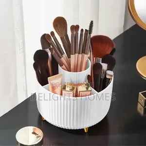 360° Rotating Makeup Brush Holder Organizer