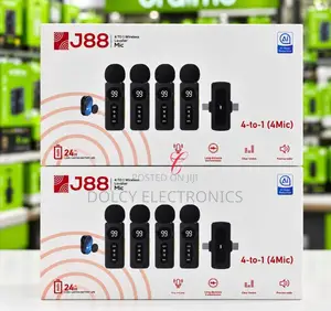 J88 Kipaza Sauti Mbili za Wireless Lavalier
