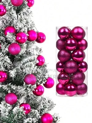 Mipira ya Mti wa Krismasi (24pcs, 4cm)