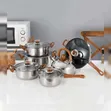 Complete 12-Piece Stainless Steel Cookware Set with Kettle - 3
