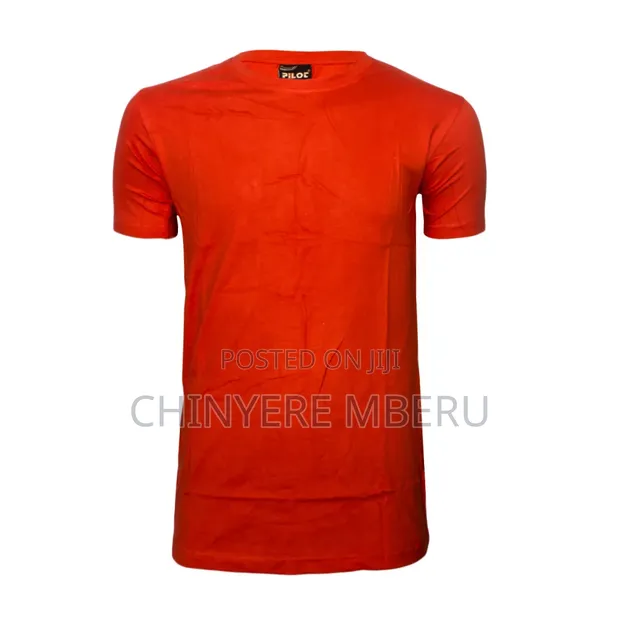 Slim Fit Dark Orange Short Sleeve Shirt - 1