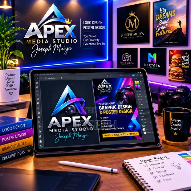 Apex Media Studio: Ubunifu wa Logo na Matangazo - 1