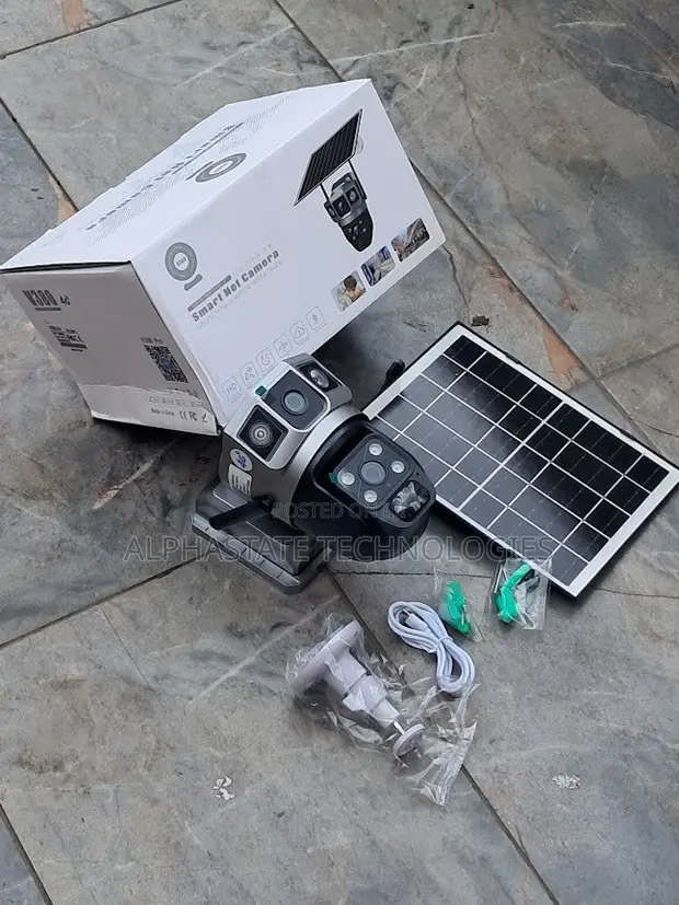 V380 Dual Lens 4G Solar Outdoor Security Camera - 1