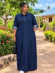 Maxi Dress Mpya na Vitofu Viliyofunguliwa - 2