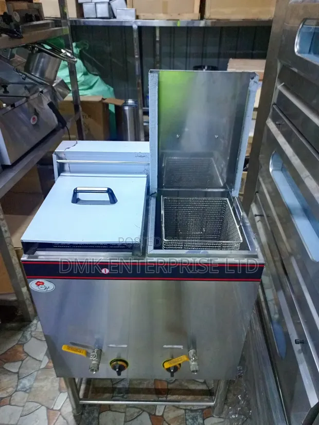 Heavy Duty Stainless Steel Double Gas Fryer - 1