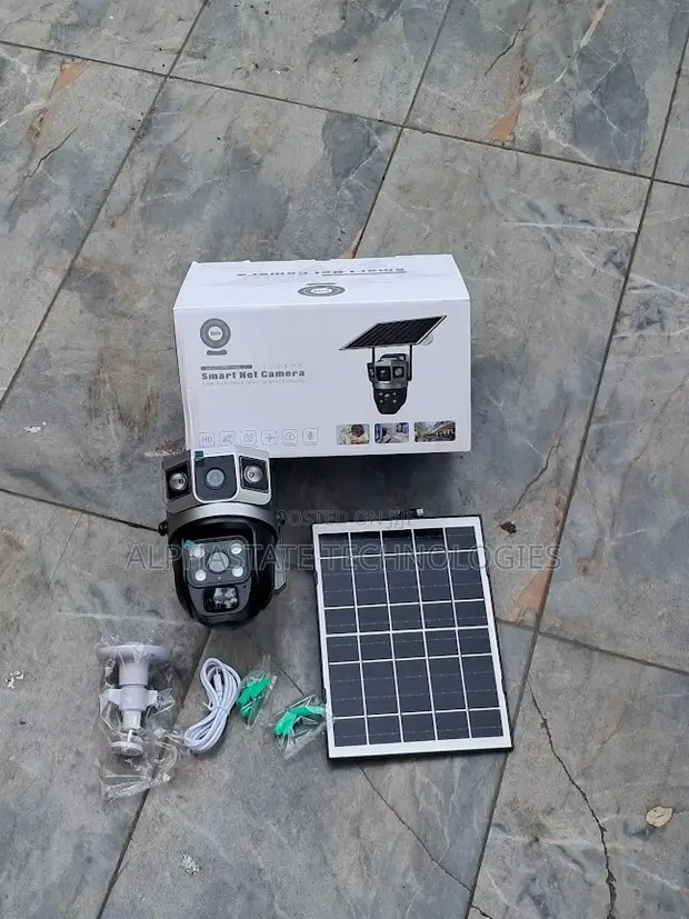 Kamera ya CCTV ya Solar 4G yenye PTZ na Dual Lens - 1