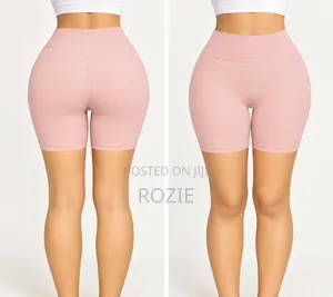 Women's Pink High Waist Biker Shorts