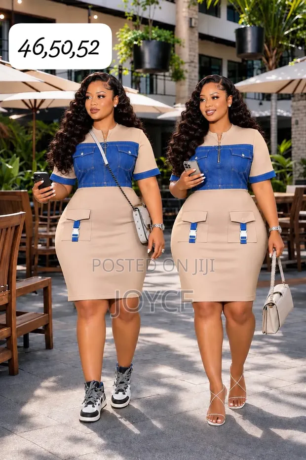 Khaki Dress yenye Zip (Inafaa kwa Mama Wanyonyeshaji) - 1