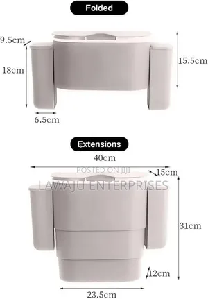Foldable Kitchen Hanging Dustbin with Trash Bag Storage