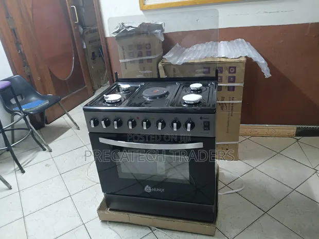 Nunix 60x80 Cooker na Oven ya Umeme - Nyeusi - 1