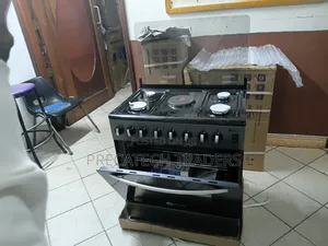 Nunix 60x80 Cooker ya Kusimama - 4 Gas Burners + 1 Plate ya Umeme